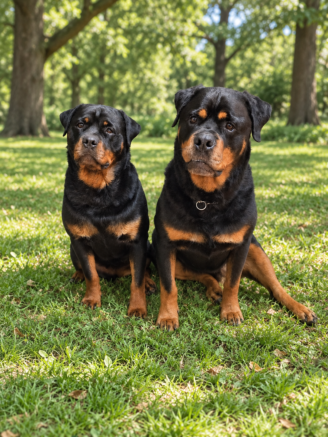 Two Rottweilers — the inspiration behind COSDEN